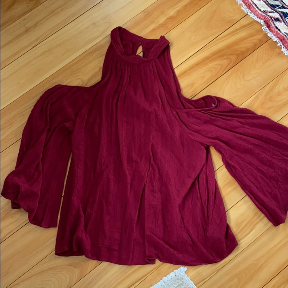 Red off Shoulder Blouse